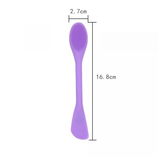 Soft Double Sided Face Wash Brush purple